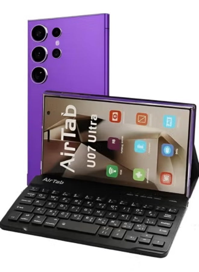 AIR TAB U07 Ultra 7-Inch Android 13 Tablet – 16GB RAM, 1TB Storage, 30MP Camera, 8000mAh Battery, Dual SIM, Wi-Fi, Bluetooth, Includes Stylus & Keyboard – Portable All-in-One Device for Work, Study & Entertainment
